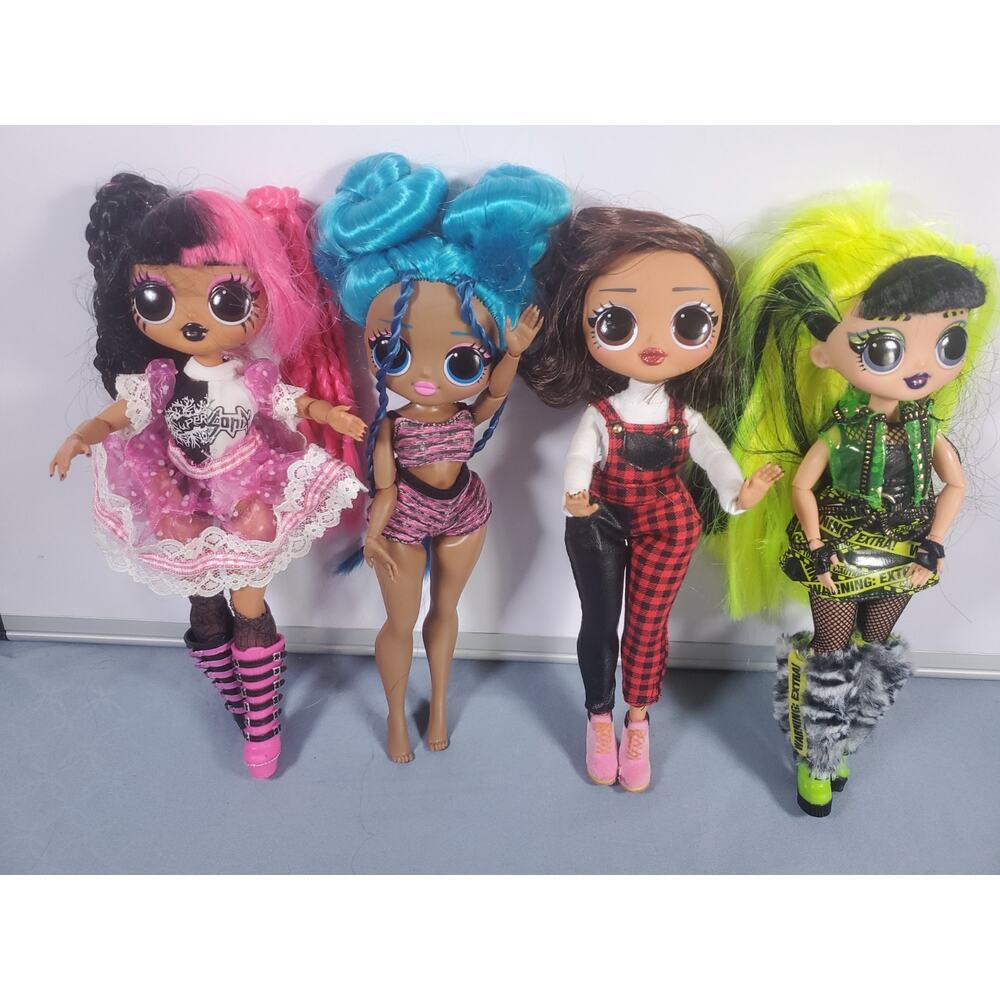 LOL Surprise OMG Remix Rock Dolls Lot of 4 Metal Chick Ferocious Bhad Gurl Fame - Picture 7 of 11